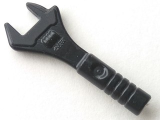 LEGO 11402f Minifigure, Utensil Tool Adjustable Wrench in Black - Authentic LEGO Part