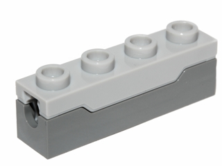 LEGO 15301c01 Projectile Launcher, 1 x 4 Spring Shooter with Light Bluish Gray Top - Main Product Image