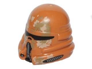 LEGO 15308pb02 Minifigure, Headgear Helmet SW Airborne Clone Trooper with Tan and Dark Tan Camouflage Pattern - Main Product Image