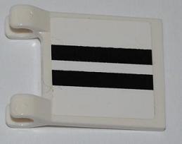 LEGO 2335pb082 Flag 2 x 2 Square with 2 Black Lines on Background Pattern (Sticker) - Set 8198 - Main Product Image