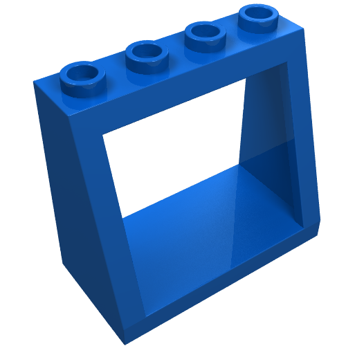 LEGO 2352b Windscreen 2 x 4 x 3 Frame - Hollow Studs in Blue - Authentic LEGO Part