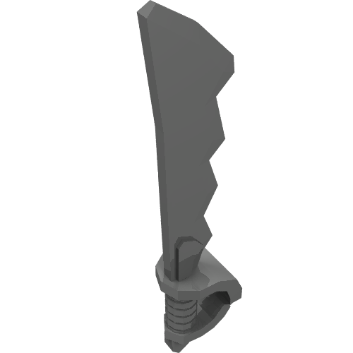 LEGO 23984 Minifigure, Weapon Sword, Cutlass Serrated with Skull Hand Guard in Pearl Dark Gray - Authentic LEGO Part