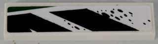 LEGO 2431pb0332L Tile 1 x 4 with Black and Green Pattern Model Left Side (Sticker) - Set 8864 - Main Product Image