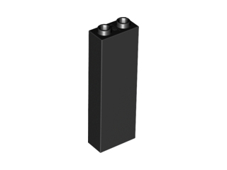 LEGO 2454 Brick 1 x 2 x 5 in Black - Authentic LEGO Part