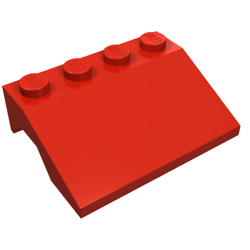 LEGO 2513 Vehicle, Mudguard 3 x 4 Slope in Red - Authentic LEGO Part