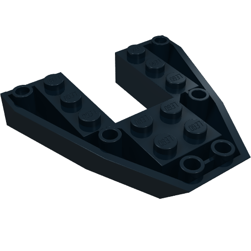 LEGO 2626 Boat, Bow Brick 6 x 6 x 1 in Black - Authentic LEGO Part