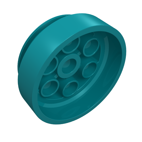 LEGO 2695 Wheel 30mm D. x 13mm (13 x 24 Model Team) in Dark Turquoise - Authentic LEGO Part