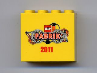 LEGO 30144pb095 Brick 2 x 4 x 3 with LEGO Fabrik 2011 Pattern - Main Product Image