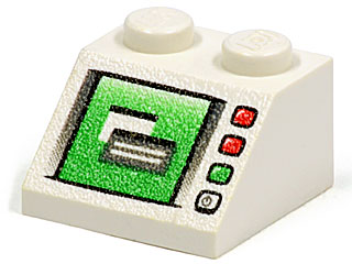 LEGO 3039pb042 Slope 45 2 x 2 with Windows in Computer Screen Pattern - Main Product Image