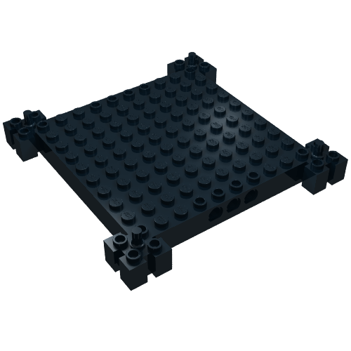 LEGO 30645 Brick, Modified 12 x 12 Base in Black - Authentic LEGO Part