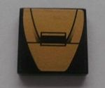 LEGO 3068pb0095 Tile 2 x 2 with Gold Panel Pattern (Sticker) - Set 8007 - Main Product Image