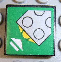 LEGO 3068pb0100 Tile 2 x 2 with Touch Sensor Pattern (Sticker) - Set 8479 - Main Product Image