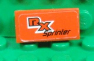 LEGO 3069pb0212 Tile 1 x 2 with 'RX Sprinter' Pattern (Sticker) - Set 8655 - Main Product Image