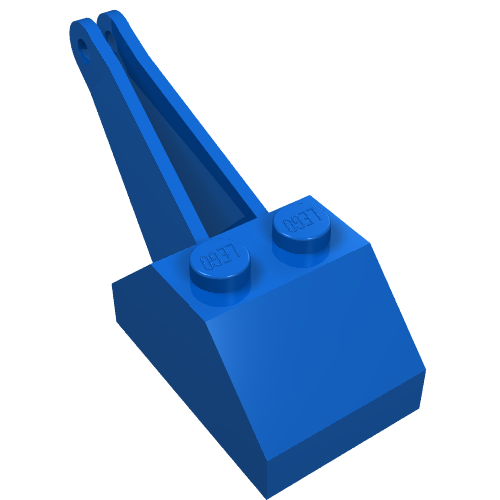 LEGO 3135 Hook Slope 45 2 x 3 x 1 1/3 Double with Arm in Blue - Authentic LEGO Part