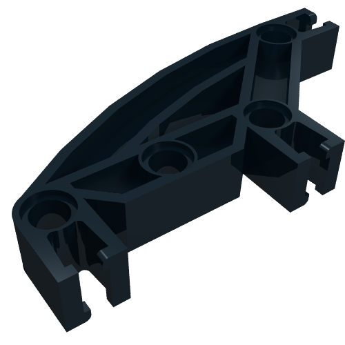 LEGO 32246 Znap Beam 8, 4 Holes, 3 Bends, Curved in Black - Authentic LEGO Part