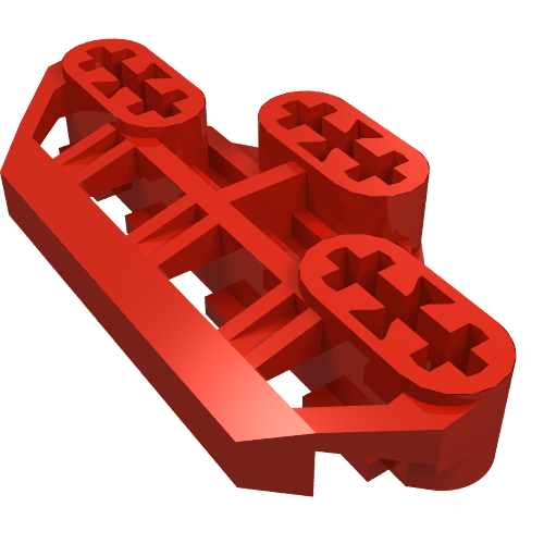 LEGO 32307 Technic, Axle Connector Block 3 x 6 with 6 Holes in Red - Authentic LEGO Part