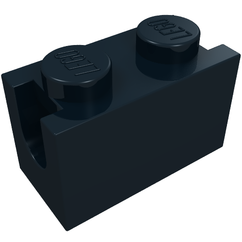 LEGO 3317 Brick, Modified 1 x 2 with Digger Bucket Arm Holder in Black - Authentic LEGO Part