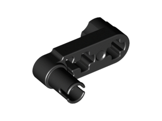 LEGO 33299 Technic, Liftarm, Modified Crank / Pin 1 x 3 - Axle Holes in Black - Authentic LEGO Part