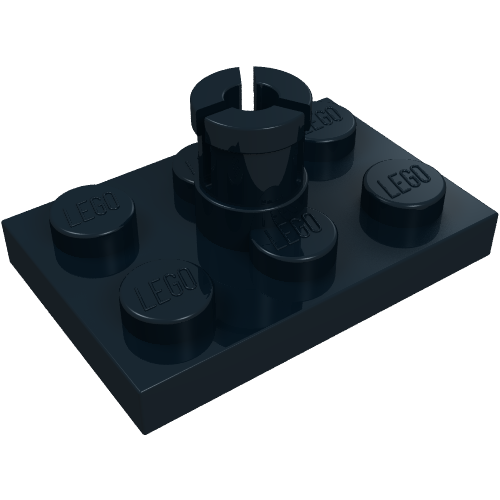 LEGO 3462 Plate, Modified 2 x 3 with Helicopter Rotor Holder in Black - Authentic LEGO Part