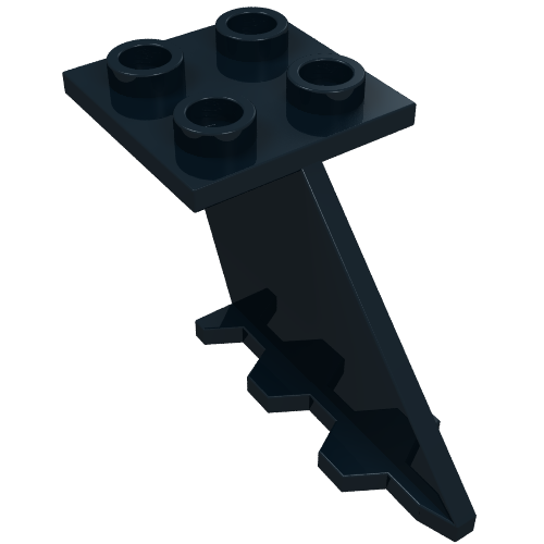 LEGO 3479 Tail 4 x 2 x 2 in Black - Authentic LEGO Part