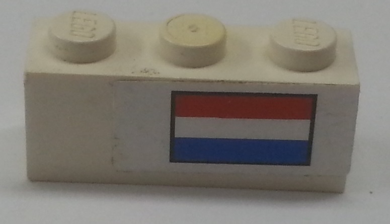 LEGO 3622pb112 Brick 1 x 3 with Dutch Flag Pattern (Sticker) - Set 3310 - Main Product Image