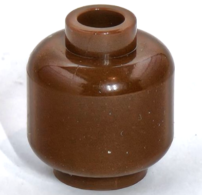 LEGO 3626 Minifigure, Head (Plain) in Brown - Authentic LEGO Part