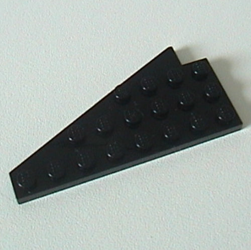 LEGO 3934a Wedge, Plate 8 x 4 Wing Right without Underside Stud Notch in Black - Authentic LEGO Part