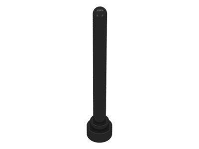 LEGO 3957 Antenna 4H - Round Top in Black - Authentic LEGO Part