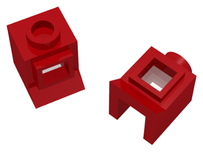 LEGO 39bc01 Window 1 x 1 x 1 with Extended Lip, with Trans-Clear Glass - Main Product Image