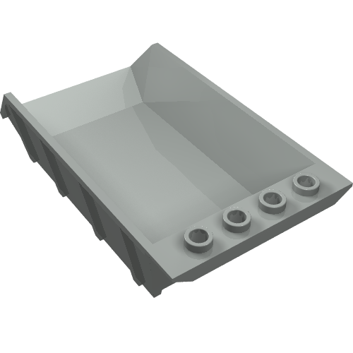 LEGO 4080 Vehicle, Tipper Bed 4 x 6 in Light Gray - Authentic LEGO Part