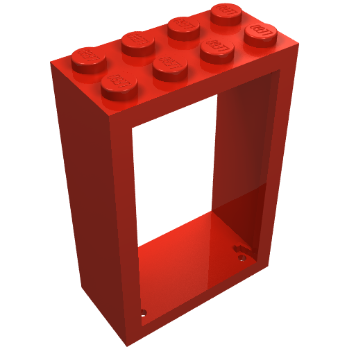 LEGO 4130 Door, Frame 2 x 4 x 5 in Red - Authentic LEGO Part