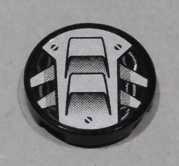 LEGO 4150pb179 Tile, Round 2 x 2 with Light Bluish Gray Air Inlet Pattern (Sticker) - Set 8864 - Main Product Image