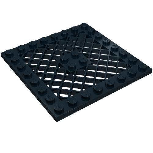 LEGO 4151 Plate, Modified 8 x 8 with Grille in Black - Authentic LEGO Part
