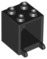 LEGO 4345 Container, Box 2 x 2 x 2 in Black - Authentic LEGO Part
