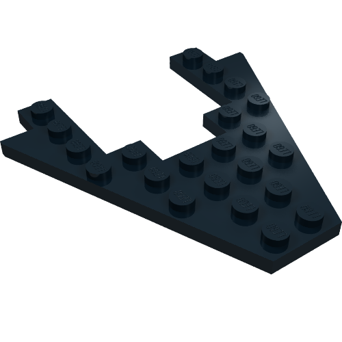 LEGO 4475 Wedge, Plate 8 x 8 with 4 x 4 Cutout in Black - Authentic LEGO Part