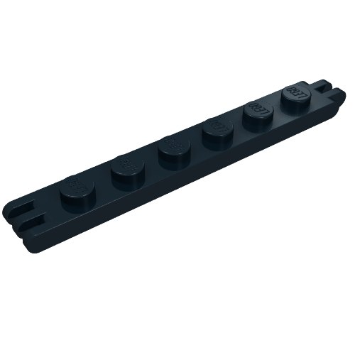 LEGO 4504 Hinge Plate 1 x 6 with 2 and 3 Fingers On Ends in Black - Authentic LEGO Part
