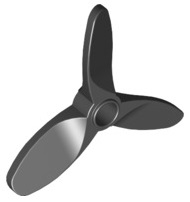 LEGO 4617 Propeller 3 Blade 5.5 Diameter in Black - Authentic LEGO Part
