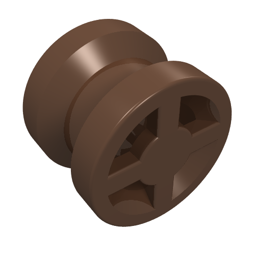 LEGO 4624 Wheel 8mm D. x 6mm in Brown - Authentic LEGO Part