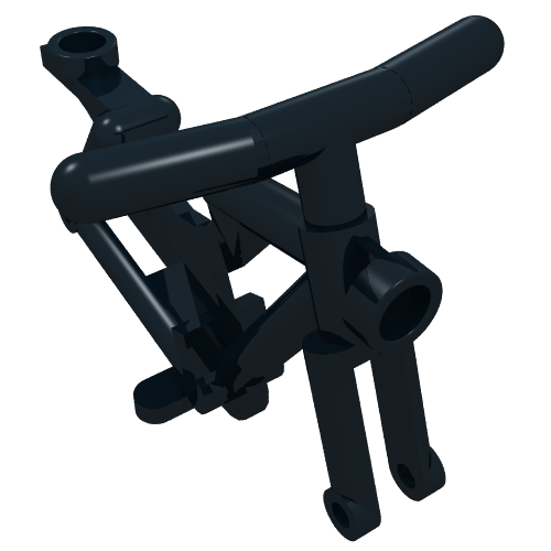 LEGO 4719 Bicycle Frame with Handlebars in Black - Authentic LEGO Part