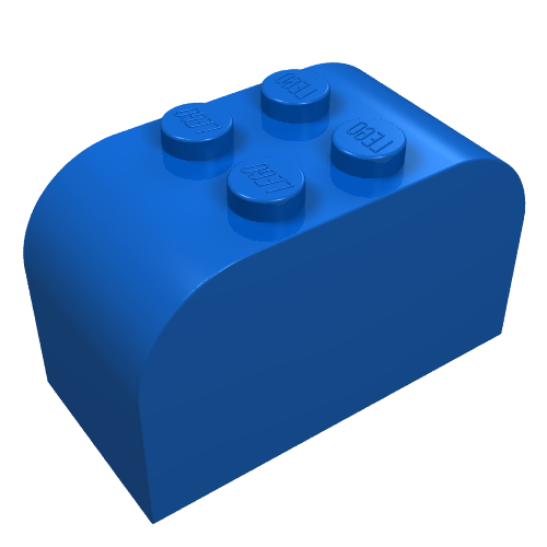 LEGO 4744 Slope, Curved 4 x 2 x 2 Double with 4 Studs in Blue - Authentic LEGO Part