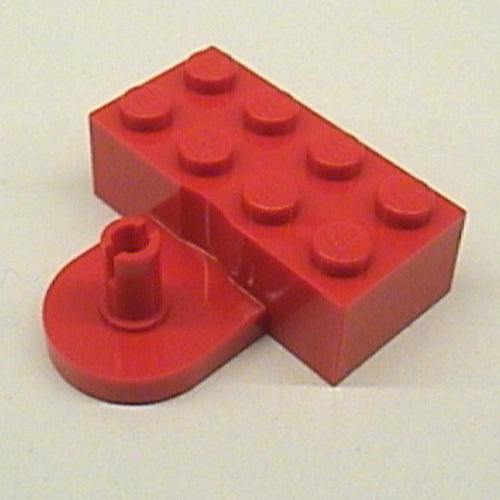 LEGO 4747b Brick, Modified 2 x 4 with Coupling, Male - Raised Pin and Curved Wall - Main Product Image
