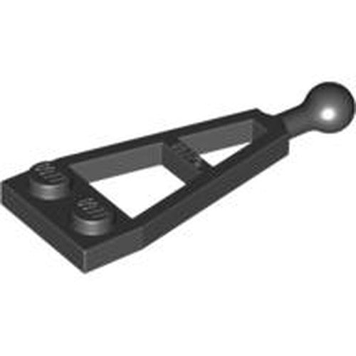 LEGO 2508 Plate, Modified 1 x 2 with Long Tow Ball in Black - Authentic LEGO Part