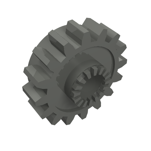LEGO 6542 Technic, Gear 16 Tooth with Clutch in Dark Bluish Gray - Authentic LEGO Part