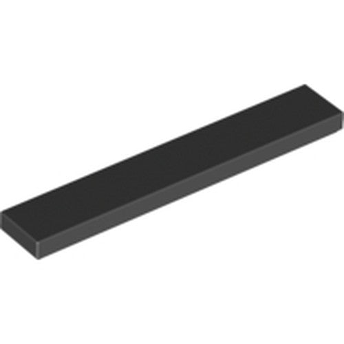 LEGO 6636 Tile 1 x 6 in Black - Authentic LEGO Part