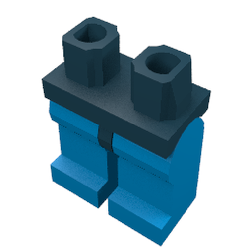 LEGO 970c07 Hips and Blue Legs in Black - Authentic LEGO Part