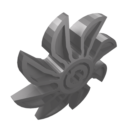 LEGO 41530 Propeller 8 Blade 5 Diameter in Flat Silver - Authentic LEGO Part