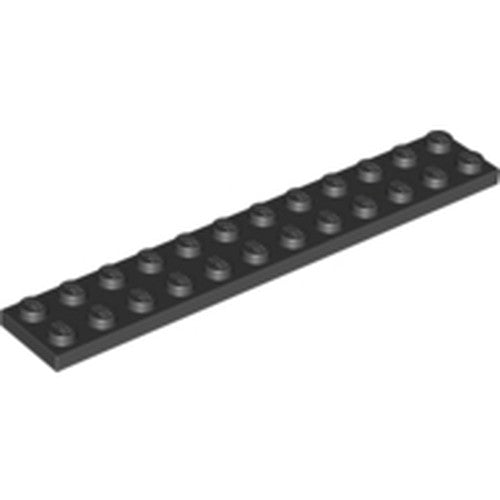 LEGO 2445 Plate 2 x 12 in Black - Authentic LEGO Part