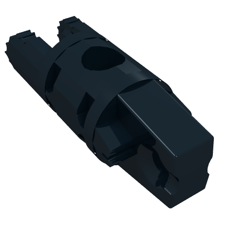 LEGO 30554b Hinge Cylinder 1 x 3 Locking with 1 Finger and 2 Fingers on Ends, with Hole in Black - Authentic LEGO Part
