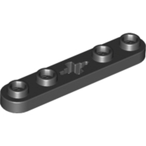 LEGO 32124 Technic, Plate 1 x 5 with Smooth Ends, 4 Studs and Center Axle Hole in Black - Authentic LEGO Part
