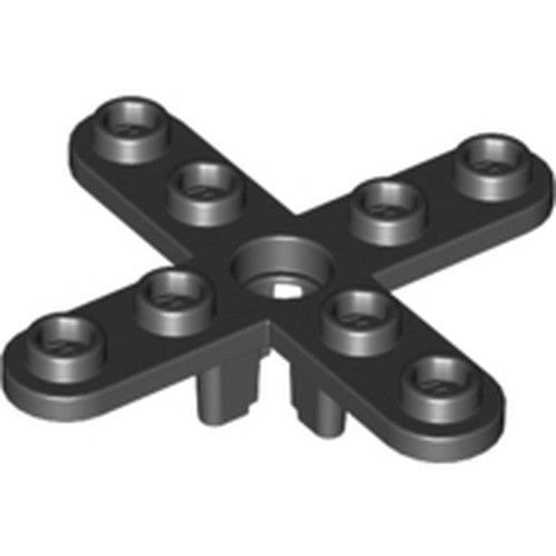 LEGO 2479 Propeller 4 Blade 5 Diameter with Rounded Ends and Open Hub in Black - Authentic LEGO Part